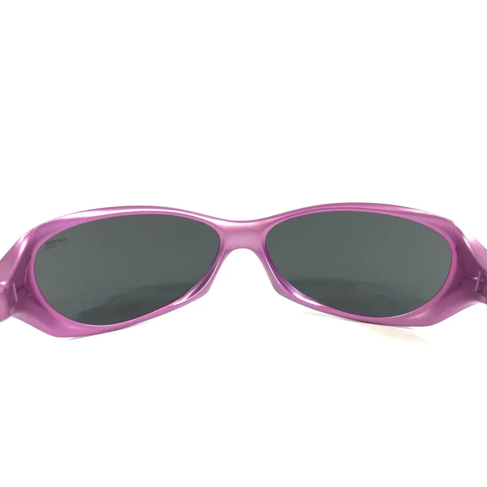 Cebe Kids Sunglasses Gecko 1981 00/6 A6 Matte Purple Wrap Frames w/ Gray Lenses